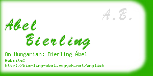 abel bierling business card